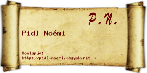 Pidl Noémi névjegykártya